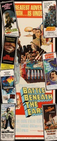 5s049 LOT OF 31 INSERTS '60s-80s Battle Beneath the Earth, lots of cool horror/sci-fi artwork!