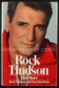 5s237 ROCK HUDSON: HIS STORY first edition hardcover book '86 autobiography with lots of photos!