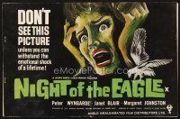 5s348 BURN WITCH BURN English pressbook '62 Night of the Eagle, cool different horror art!