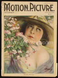 5s138 MOTION PICTURE magazine December 1921 art of pretty Dorothy Phillips with flowers by Flohri!