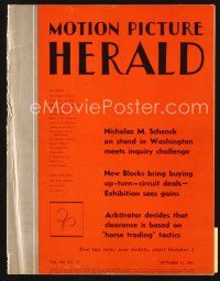 5s084 MOTION PICTURE HERALD exhibitor magazine Sept 27, 1941 incredible 2pg ad for Maltese Falcon!