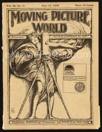 5s077 MOVING PICTURE WORLD exhibitor magazine Jun 15, 1918 Chaplin repackaging, Theda Bara, Tarzan