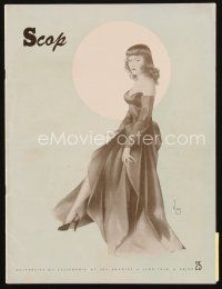 5s150 SCOP magazine June 1948 wonderful cover art of beautiful college girl by Alberto Vargas!