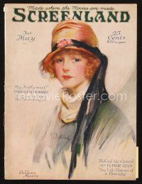 5s127 SCREENLAND magazine May 1922 wonderful artwork of pretty Colleen Moore by Nikolaki!