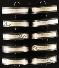 5s045 LOT OF 10 TRAILERS ON REELS '70s lots of Jaws TV clips, The Sting, Animal Crackers & more!