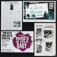 5s040 LOT OF 4 HORROR PRESSBOOKS '58 - '68 Billy the Kid vs. Dracula, Spider Baby & more!