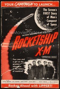 5s403 ROCKETSHIP X-M pressbook '50 Lloyd Bridges in the FIRST story of man's conquest of space!