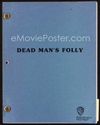 5s292 DEAD MAN'S FOLLY rewrite draft TV script August 7, 1985, screenplay by Michael Norell!