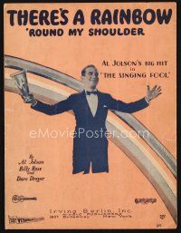 5s272 SINGING FOOL/OUR DANCING DAUGHTERS sheet music '28 There's a Rainbow 'Round My Shoulder!