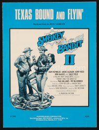 5s273 SMOKEY & THE BANDIT II sheet music '80 Burt Reynolds, Gleason, Field, Texas Bound and Flyin'