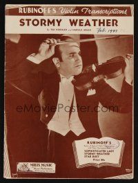 5s280 RUBINOFF'S VIOLIN TRANSCRIPTIONS stage play sheet music '41 Stormy Weather
