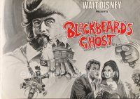 5s343 BLACKBEARD'S GHOST English pressbook R76 Walt Disney, wacky invisible pirate Peter Ustinov art