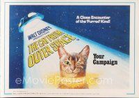 5s350 CAT FROM OUTER SPACE English pressbook '78 Walt Disney sci-fi,wacky art of alien feline & cast