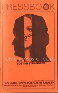 5s346 BOSTON STRANGLER pressbook '68 Tony Curtis, Henry Fonda, he killed thirteen girls!