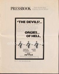 5s359 DEVILS pressbook '71 Oliver Reed & Vanessa Redgrave, directed by Ken Russell!