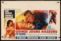 5t618 2 WEEKS IN ANOTHER TOWN Belgian '62 cool art of Kirk Douglas & sexy Cyd Charisse!