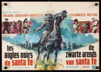5t632 BLACK EAGLE OF SANTA FE Belgian '65 cool Ray artwork of man on horseback fleeing Indians!