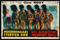 5t653 CRASHOUT Belgian '54 art of William Bendix & desperate caged men who go over the wall!