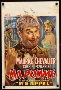 5t715 JUST ME Belgian '50 Marc-Gilbert Sauvajon's Ma pomme starring Maurice Chevalier!