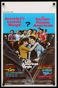 5t722 LAST AMERICAN VIRGIN Belgian '82 Blondie, The Cars, Devo, teen comedy, see it or be it!