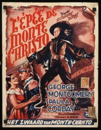 5t769 SWORD OF MONTE CRISTO Belgian '53 George Montgomery in Alexandre Dumas adaptation!