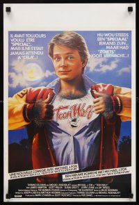 5t772 TEEN WOLF Belgian '85 great artwork of teenage werewolf Michael J. Fox!