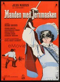 5t530 IRON MASK Danish '64 Le Masque de Fer, Lettorp art of swashbuckler Jean Marais!