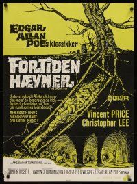 5t568 OBLONG BOX Danish '69 Vincent Price, Edgar Allan Poe's tale of living dead, cool horror art!
