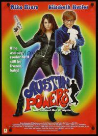 5t038 AUSTIN POWERS: INT'L MAN OF MYSTERY English 20x28 '97 Mike Myers & sexy Elizabeth Hurley!