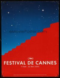 5t309 FESTIVAL DE CANNES film festival French 23x32 '05 cool art of stars & stairs!