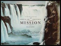 5t315 MISSION French 23x32 '86 Robert De Niro, Jeremy Irons, cool waterfall artwork!