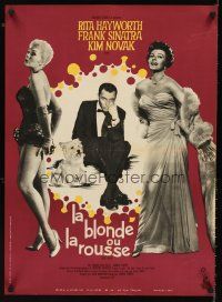 5t318 PAL JOEY French 23x32 '58 different image of Frank Sinatra, sexy Rita Hayworth & Novak!