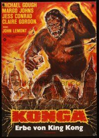 5t140 KONGA German R74 great artwork of giant angry ape terrorizing city!