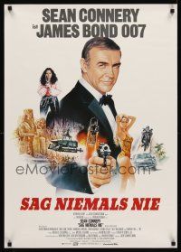 5t144 NEVER SAY NEVER AGAIN German '83 art of Sean Connery as James Bond 007 by R. Obrero!