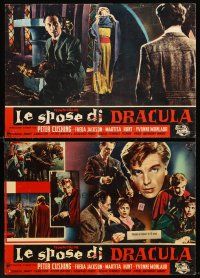 5t265 BRIDES OF DRACULA 10 Italian photobustas '60 Terence Fisher, Hammer, Cushing as Van Helsing!