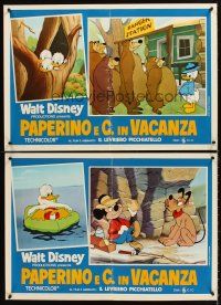 5t277 GOOFY, PLUTO & DONALD DUCK 7 Italian photobustas '77 cool art of classic Disney characters!