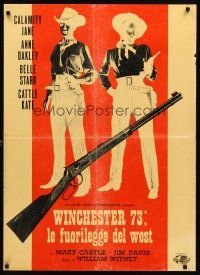 5t259 WINCHESTER 73: LE FUORILEGGE DEL WEST Italian lrg pbusta '63 negative of female gunslingers!