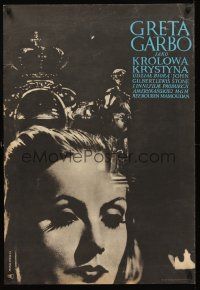 5t062 QUEEN CHRISTINA Polish 23x33 R64 great completely different image of glamorous Greta Garbo!