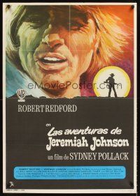 5t208 JEREMIAH JOHNSON Spanish '72 cool MCP art of Robert Redford, directed by Sydney Pollack!