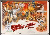 5t004 INDIANA JONES & THE TEMPLE OF DOOM Thai poster '84 cool montage action art of Harrison Ford!