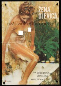 5t086 VIRGIN WIFE Yugoslavian '75 wild image of sexy naked Maria Rosaria Riuzzi in bath!