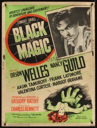 5w332 BLACK MAGIC 30x40 '49 hypnotist Orson Welles as Cagliostro & Nancy Guild!
