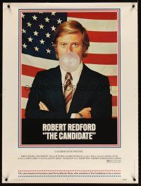 5w339 CANDIDATE 30x40 '72 great image of candidate Robert Redford blowing a bubble!