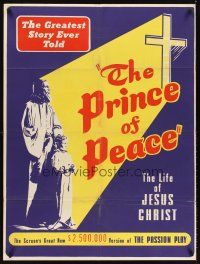 5w382 PRINCE OF PEACE 30x40 '50 Kroger Babb, religious art, the life of Jesus Christ!