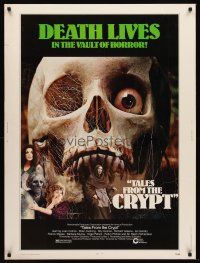 5w393 TALES FROM THE CRYPT 30x40 '72 Peter Cushing, Joan Collins, E.C. comics, skull image!