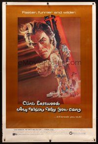 5w444 ANY WHICH WAY YOU CAN 40x60 '80 cool artwork of Clint Eastwood & Clyde by Bob Peak!