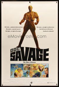 5w446 DOC SAVAGE 40x60 '75 Ron Ely is The Man of Bronze, written by George Pal!
