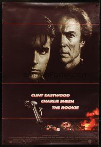 5w461 ROOKIE 40x60 '90 Clint Eastwood directs & stars w/Charlie Sheen!