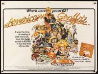 5w123 AMERICAN GRAFFITI British quad '73 George Lucas teen classic, it was the time of your life!