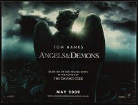 5w128 ANGELS & DEMONS teaser DS British quad '09 Tom Hanks, Ewan McGregor, from Dan Brown's book!